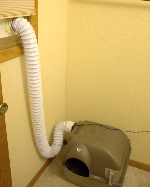 Kitty litter box exhaust clearance fan