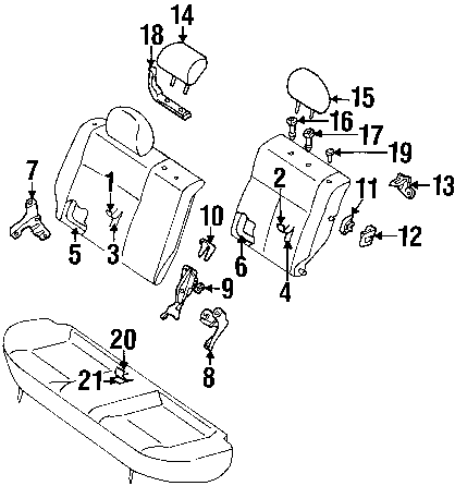 Rear Seat Release Latch Fell Out or Broke Off a Subaru Impreza WRX 2000-2007